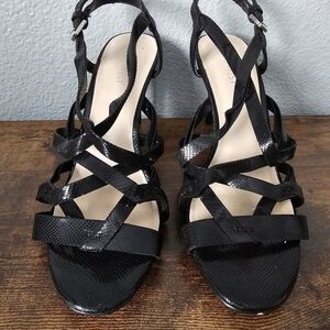 Nine West Open-Toed Shoes Black , size US 7.5